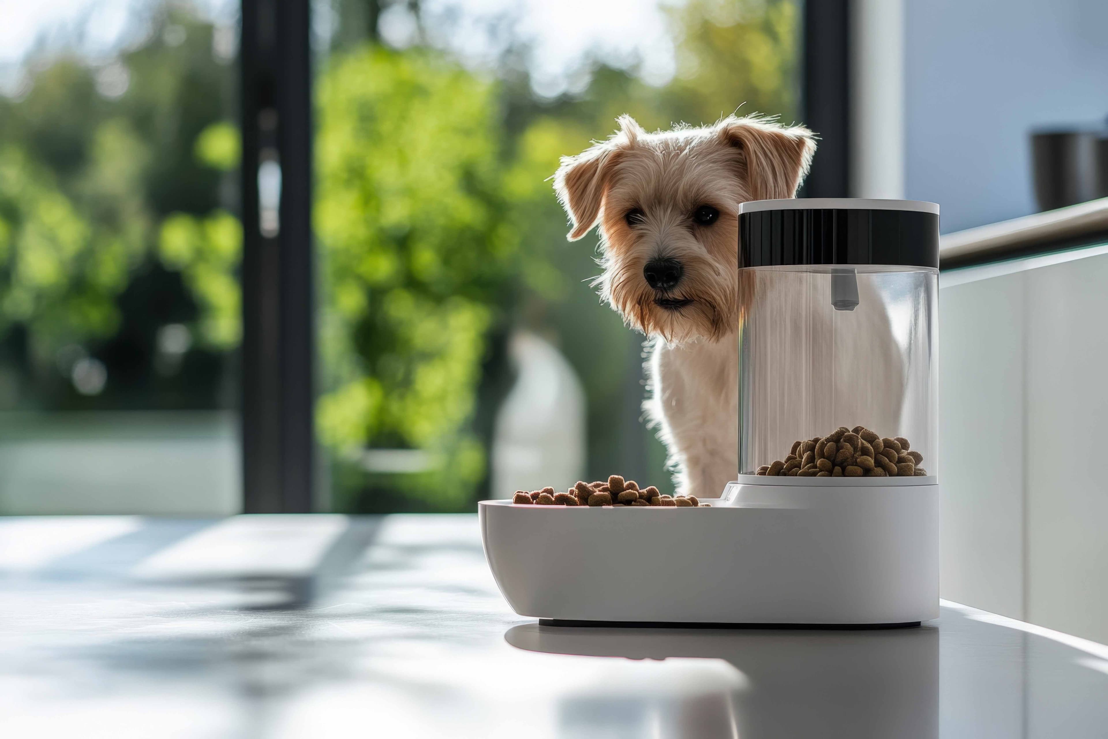 Automatic dog feeder product